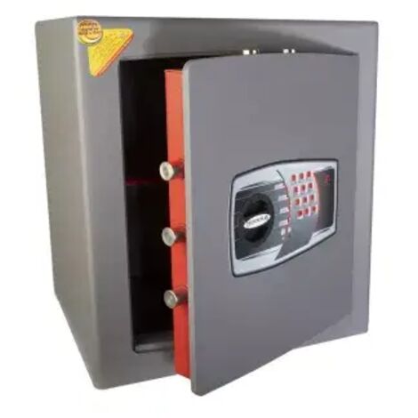 TECHNOMAX - Coffre-fort à fixer à combinaison électronique digitale, certifié EN 14450:18-S1, 7 pênes, 70 L, 49x43x40 cm
