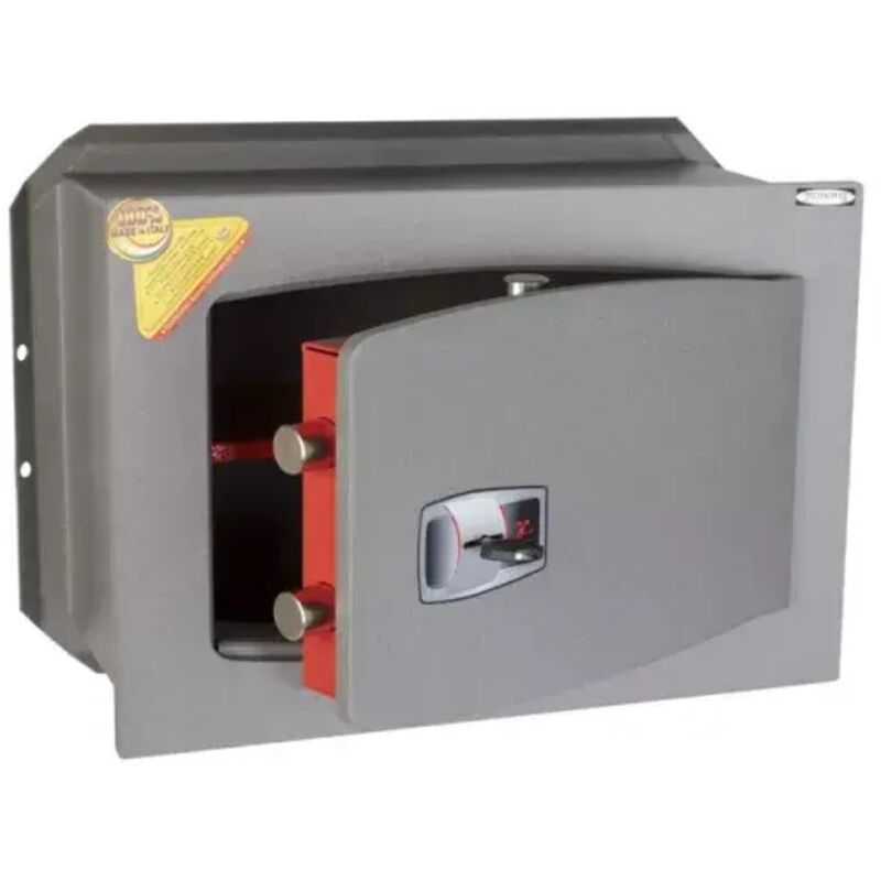 TECHNOMAX  &ndash; Coffre-fort &agrave; emmurer &agrave; cl&eacute;, certifi&eacute; EN 14450:18-S2, 4 p&ecirc;nes, 14 L, 27x39x20 cm