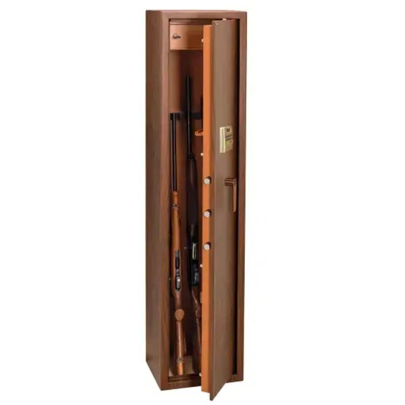 TECHNOSAFE - Armoire 5 fusils à combinaison digitale électronique, écran LED, 5 pênes, 102 L, 145x34x28