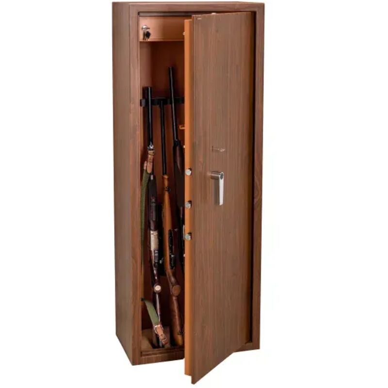 TECHNOSAFE - Armoire 10 fusils à clé à double panneton, 5 pênes, 191 L, 145x53,5x32