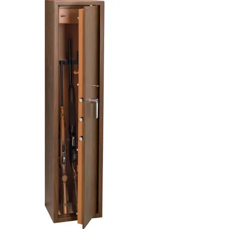 TECHNOSAFE - Armoire 5 fusils à clé à double panneton, 5 pênes, 102 L, 145x34x28
