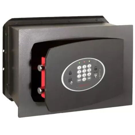 TECHNOSAFE - Coffre-fort à emmurer à combinaison électronique digitale motorisée, 2 pênes, 14L, 27x39x20 cm