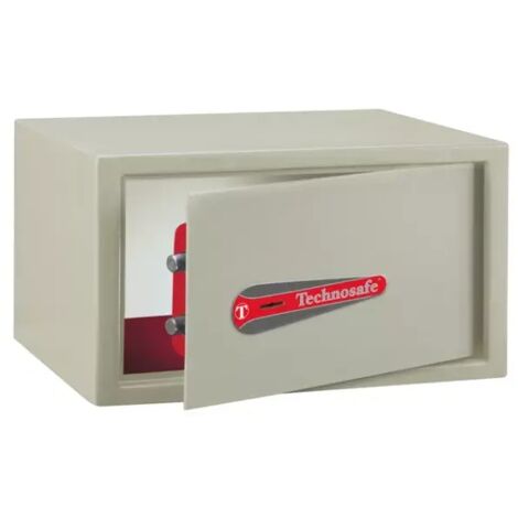 TECHNOSAFE - Coffret de sécurité à fixer à clé double panneton, 2 pênes, 11,5 L, 17x31x28 cm