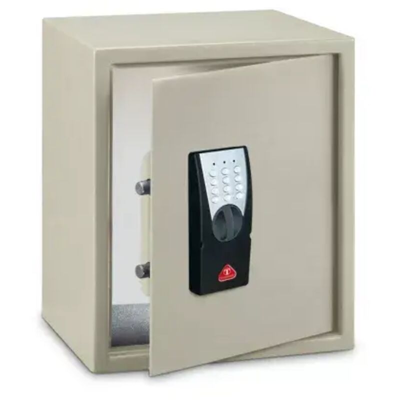 TECHNOMAX TECHNOSAFE - Coffret de s&eacute;curit&eacute; &agrave; fixer &agrave; combinaison &eacute;lectronique digitale, 2 p&ecirc;nes, 25 L, 40x35x25 cm