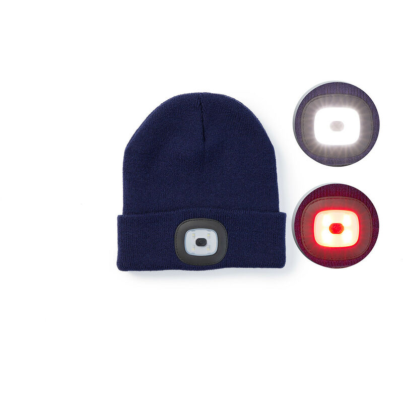 

Gorro Azul con LED, Gorro invierno para hombre y mujer, Gorro Unisex con Luz, Gorro con Luz para trotar afuera - Technosmart