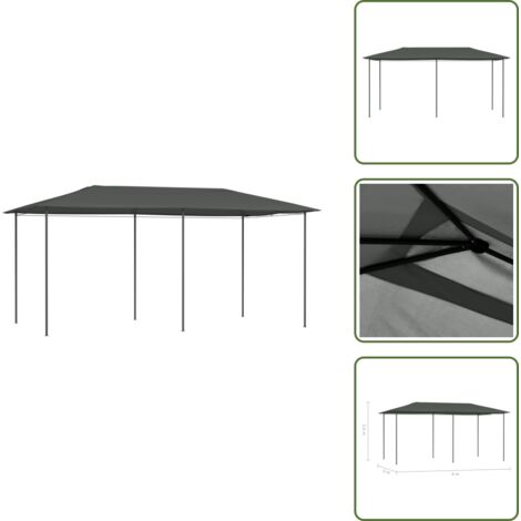 Techo de acero - vidaXL Cenador gris antracita 2,98x5,3x2,59 m 160 g/m² - Cenador para eventos