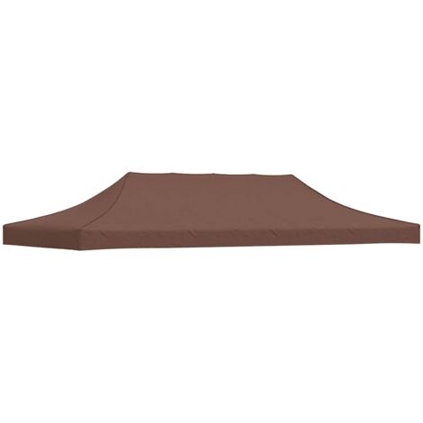 Techo de carpa para celebraciones marrón 6x3 m 270 g/m²
