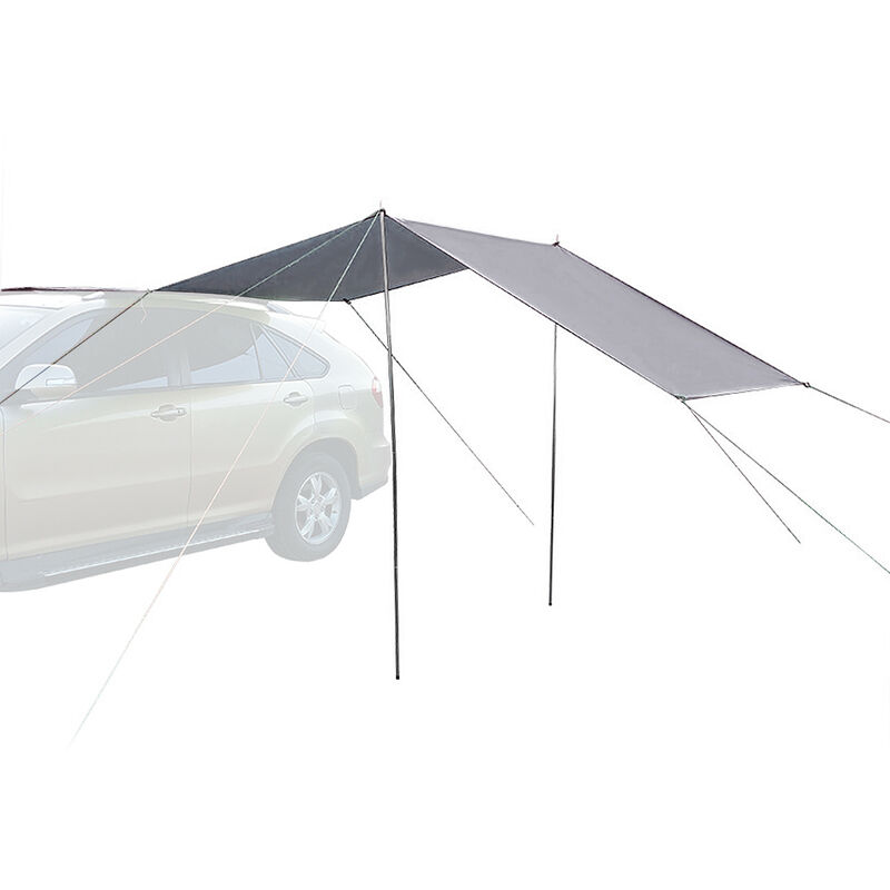 

Techo de la tienda del toldo automatico para el parasol de la playa del viaje de acampar al aire libre del coche de SUV,Gris, L - 440 x 200 cm