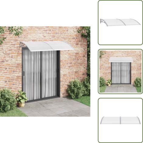 Techo de policarbonato - vidaXL Marquesina para puerta PC gris 200x100 cm - Marquesina para ventana