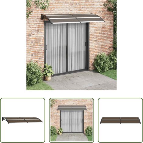 Techo de puerta -  Marquesina de puerta PC negro 240x100 cm