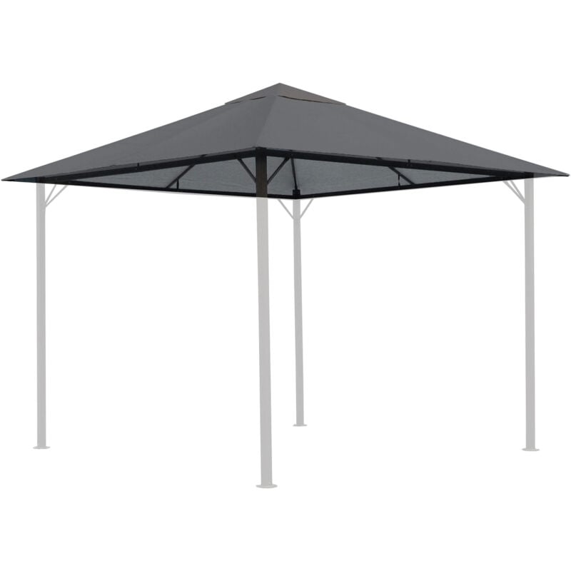 

Techo de repuesto para Gazebo de jardín 3x3m Gris