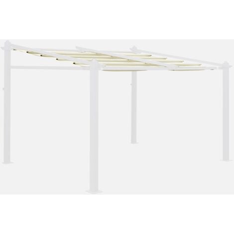 ALICE'S GARDEN Techo de repuesto para pérgola 3x4m, Cubierta de pérgola Murum, Crudo