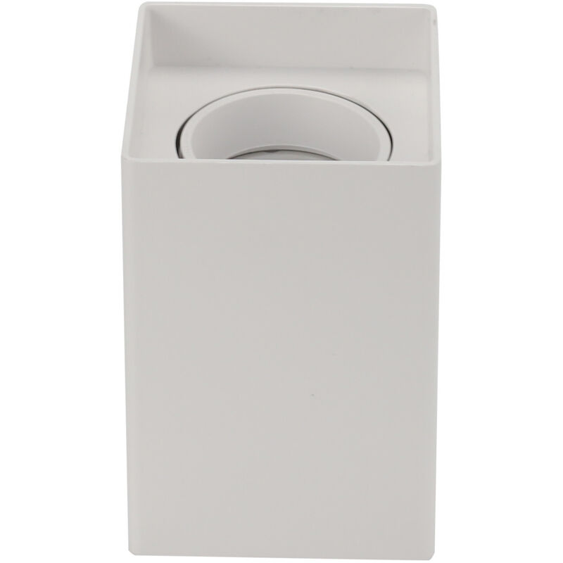 Optonica - Techo de techo en Carré GU10/MR16 Ø80mm con Cabeza Inclinable Blanco Max 10W