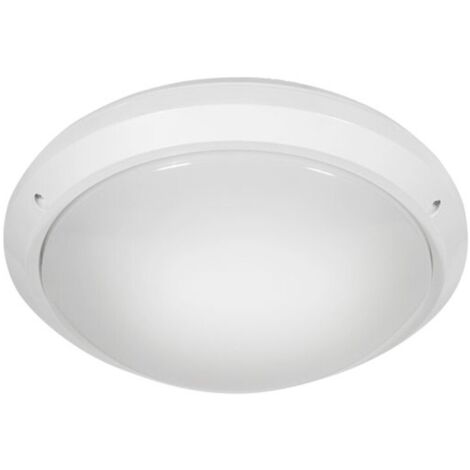 Techo impermeable IK10 - IP54 - Cap E27 - 244mm - Blanco