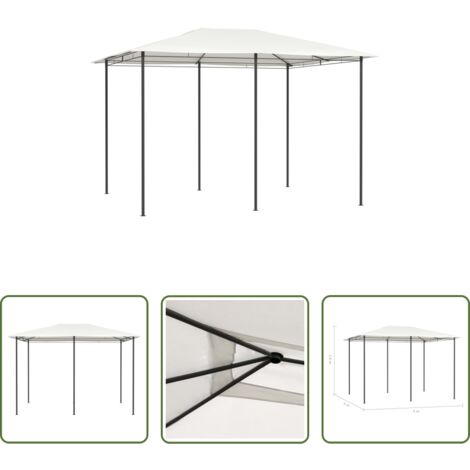 Techo para jardín -  Cenador color crema 3x4x2,6 m 160 g/m²