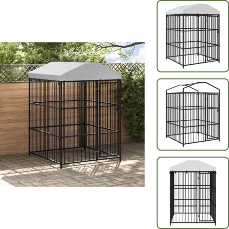 Techo para perros - vidaXL Perrera de exterior con techo 150x150x210 cm - Juego para perros