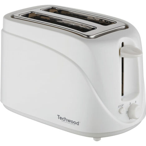Techwood TGP-202 Grille Pain 2 avec Fentes, Blanc