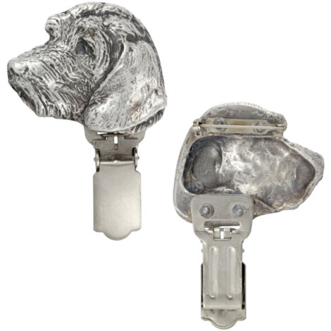 Teckel à poil dur - broche avec clip, porte-numéro de départ, cadeau pour exposition canine par Art-Dog