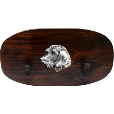 Teckel de pelo duro: percha para accesorios, percha para medallas con perro, ganchos para llaves de Art-Dog