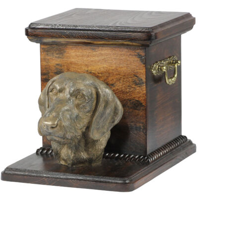 Teckel de pelo duro - Urna para cenizas de perro con estatuilla, elegante urna para perro, urna única con busto de perro de Art-Dog