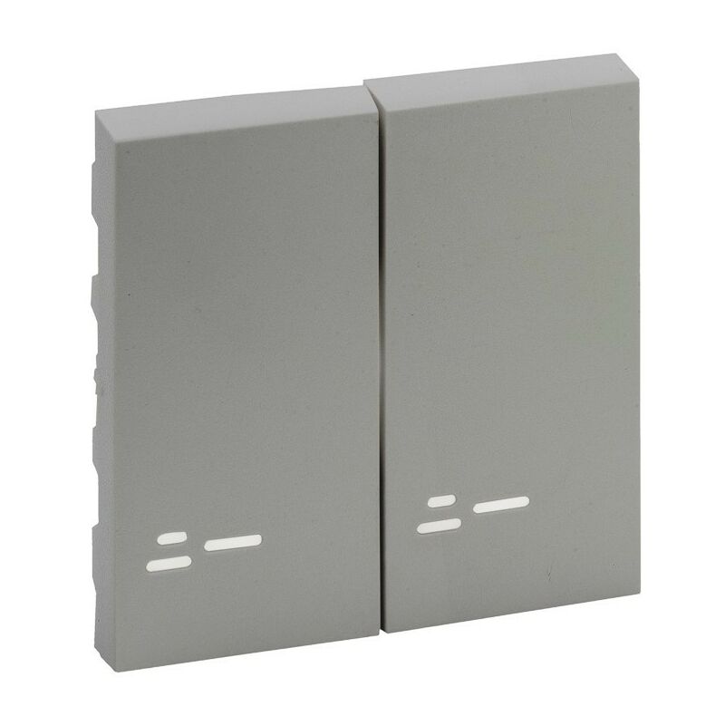 

Tecla doble con visor Legrand 864308 serie Niloe Step Aluminio