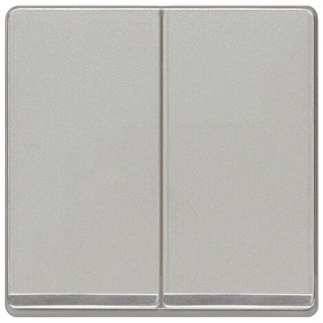 Tecla doble decorada en cromo bronce en blanco polar  Siemens Delta MIRO 5TG62701CW00