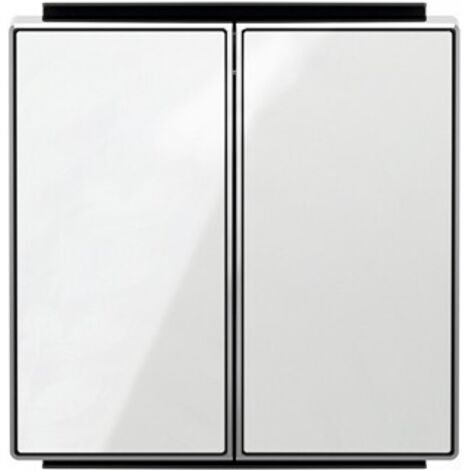 Tecla doble interruptor-conmutador CRISTAL BLANCO NIESSEN SKY 8511 CB