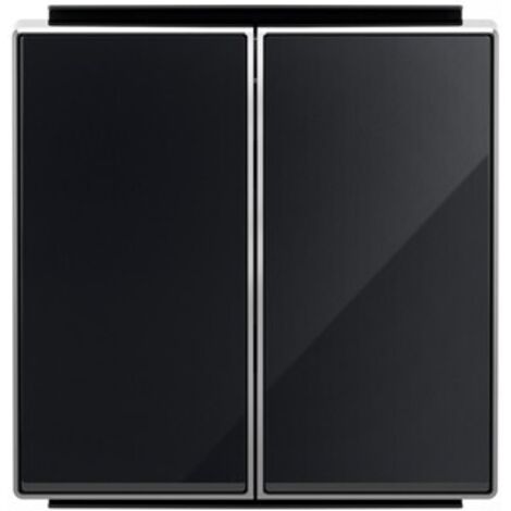Tecla doble interruptor-conmutador CRISTAL NEGRO NIESSEN SKY 8511 CN