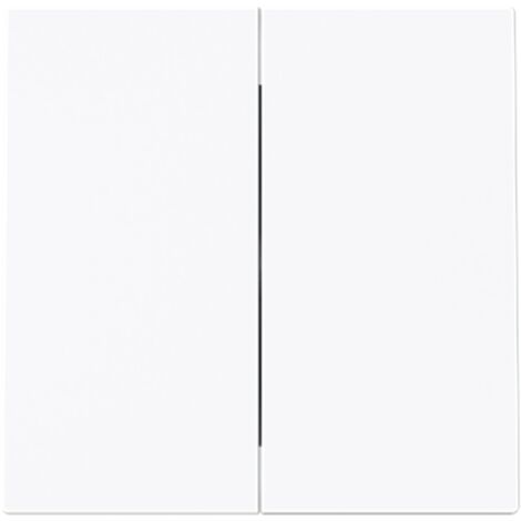 Tecla doble interruptor-conmutador Serie Alba de Niessen  Blanco Brillo