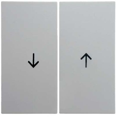 Tecla doble persiana Hager 16251909 S1/B3/B7 Blanco Mate