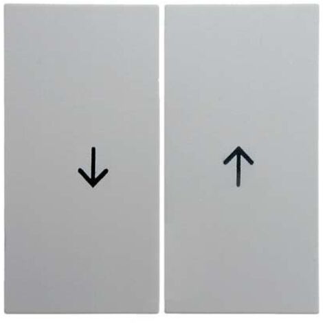 Tecla doble persiana Hager 16258989 S1/B3/B7 Blanco Brillo