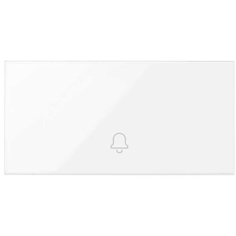 Tecla individual con grabado campana para pulsador blanco Simon 10000017-130