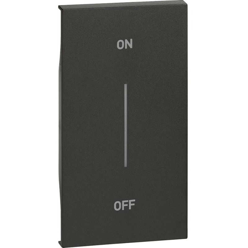 

Tecla ON/OFF para comando de iluminacion Bticino KG01MHAG Living Now 1 modulo Dark