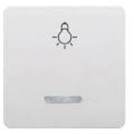 Tecla pulsador bombilla ancha BLANCA con luminoso BJC 17717-L