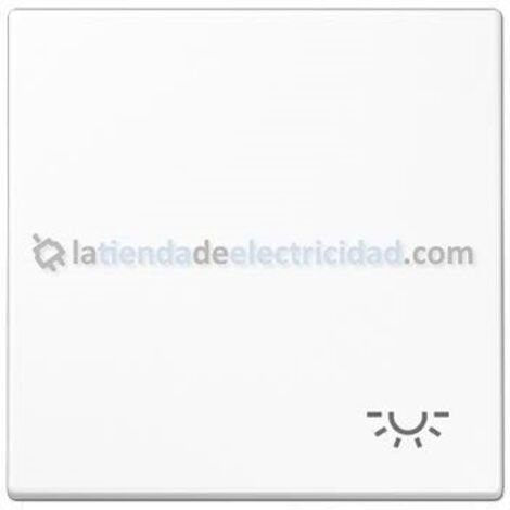 Tecla pulsador con símbolo de luz BLANCO JUNG LS 990 L WW