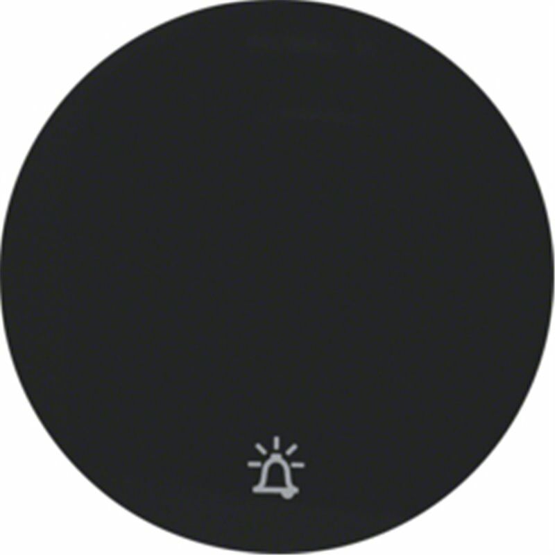 

Tecla con simbolo campana Berker by Hager 16202025 Negro Brillo