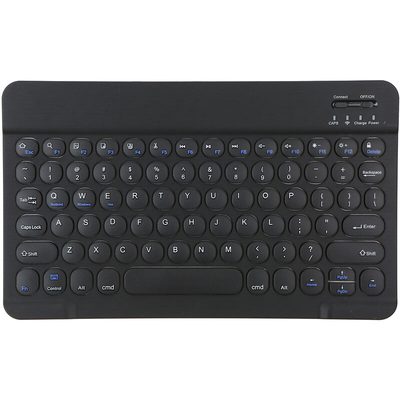 

Teclado BT Recargable Silencio Compatibilidad con varios sistemas Compatibilidad con teclas multifuncion Teclado BT + Cable USB Negro, Negro