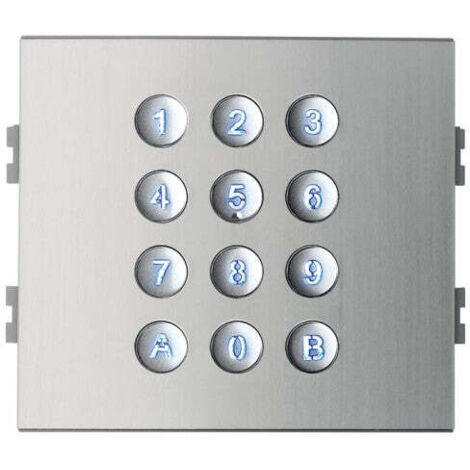 Teclado de control de accesos MDS con código de 6 dígitos y diseño en aluminio anodizado