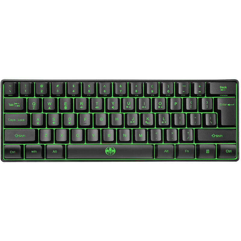 

Teclado inalambrico 61 teclas BT + 2.4G Teclado de modo dual con efecto de luz de fondo RGB Tapa de tecla de moldeo por inyeccion de dos colores ABS