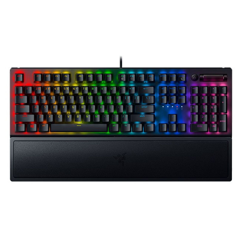 

Teclado mecanico para juegos BlackWidow V3, 104 teclas, teclado para juegos con cable, con efecto Chroma RGB, interruptor amarillo Negro, interruptor