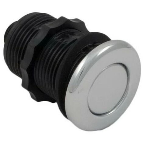 Tecmark MPT-57570-3428 Bouton pneumatique pour courte distance, mini, plat, chromé Ø44mm