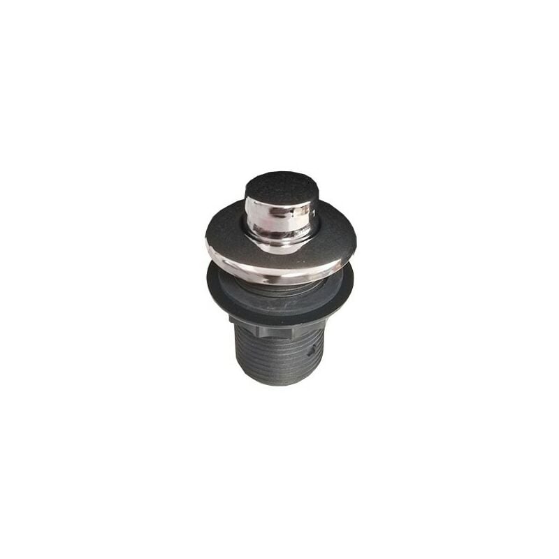 MPT-57570-3428R Bouton pneumatique pour courte distance, mini, surélevé, chromé - Tecmark