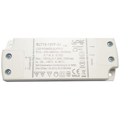 Tecnel Netzteil für LEDs 15W 12V IP20 SLT15-12VF-2s