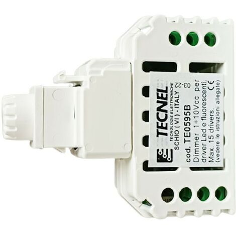 Tecnel passiver Dimmer mit 10A Keystone Schalter 0/1-10Vdc Weiß TE0595B