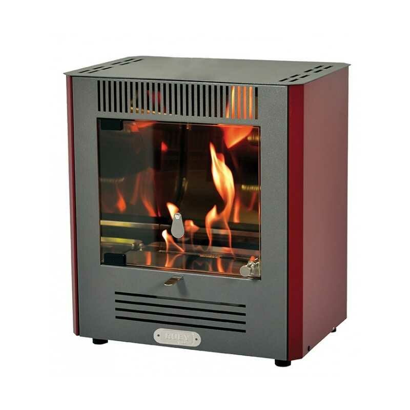 EHL - Poêle Bio Mini Ruby 2300W Bordeaux Tecno Air System