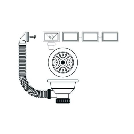 TECNO Válvula de cesta de acero inoxidable 115 soldadura 40 T72 50340