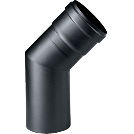 TECNOGAS Curva A 45° Nero Opaco Per Stufe A Pellet D.80