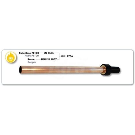 Tecnogiunto rettilineo 32 x 22 mm in rame a saldare PE-AD/rame 00000021452