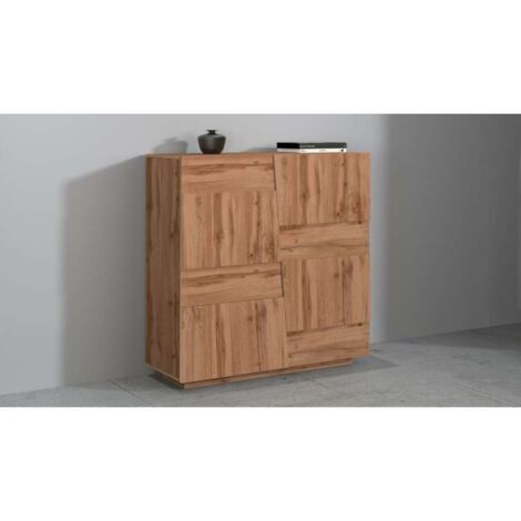 Tecnos Credenza Pongo 120 cm Rovere Wotan - Arredamento Living - Spazio di Archiviazione - Design Moderno