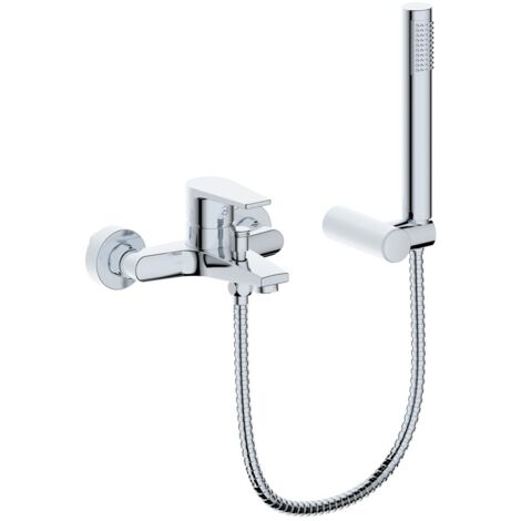 Tecom serie timeless miscelatore per vasca esterno monocomando finitura cromata lucida